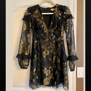 For Love & Lemons Bumble Ruffle Sleeve Dress